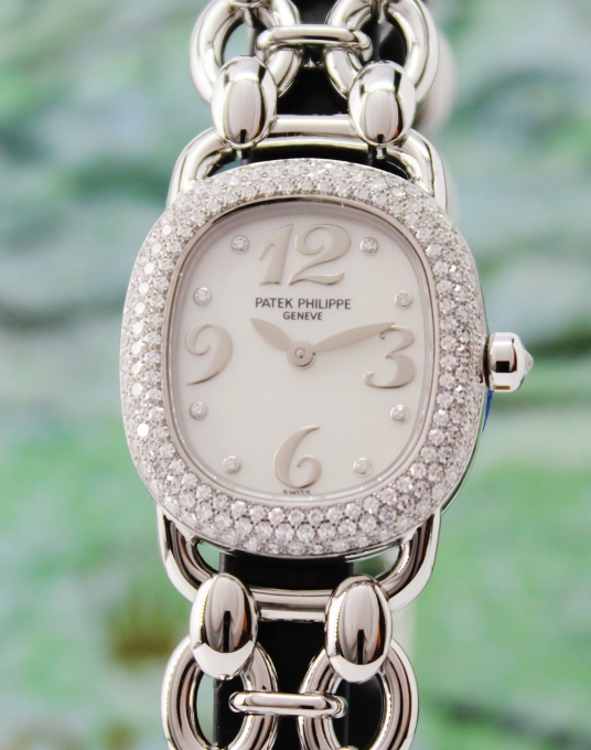 (image for) LIKE NEW 18K WHITE GOLD PATEK PHILIPPE GOLDEN ELLIPSE LADY WATCH / 4831-5 G